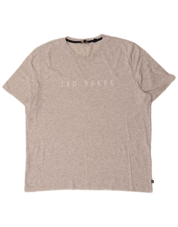 Tricou grafic pentru bărbați Ted Baker Mărimea de sus 6 2XL Bumbac cu pete gri