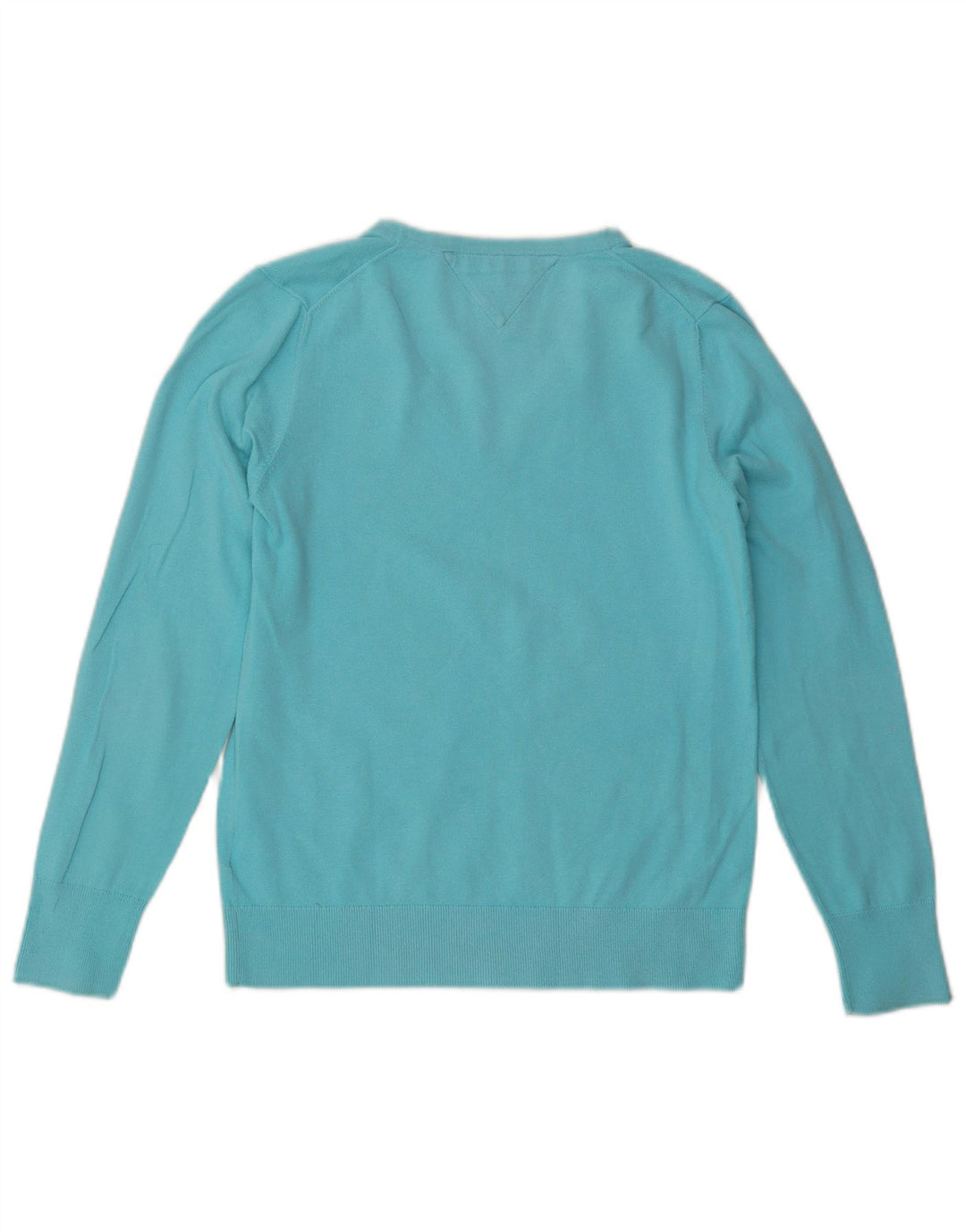 TOMMY HILFIGER Pulover cu decolteu în V pentru femei UK 14, mare, albastru, bumbac