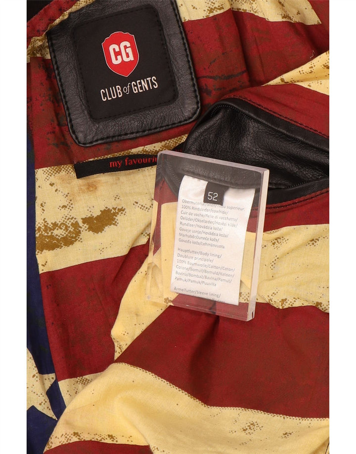 Jachetă motociclist din piele pentru bărbați VINTAGE IT 52 XL din piele neagră