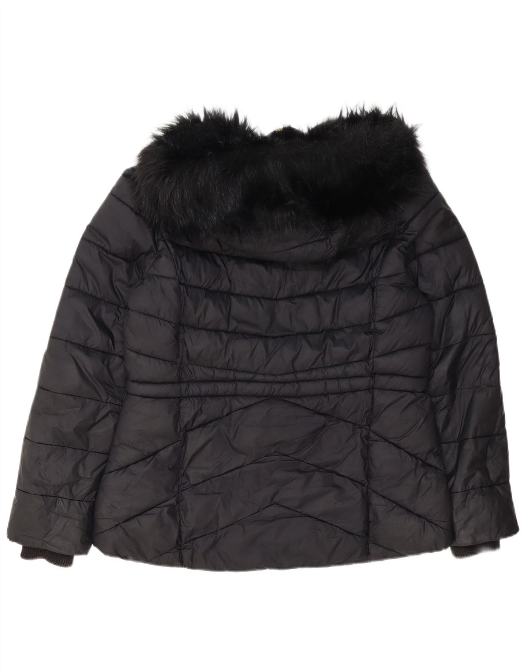 Jachetă căptușită cu glugă Barbour pentru femei UK 14 Poliester negru mare