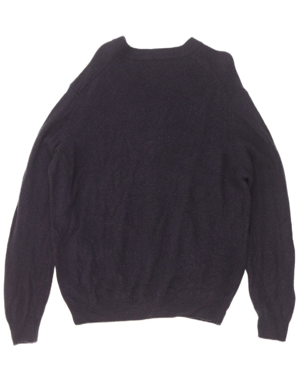 Pulover cardigan pentru bărbați Marks & Spencer XL, lână de miel bleumarin