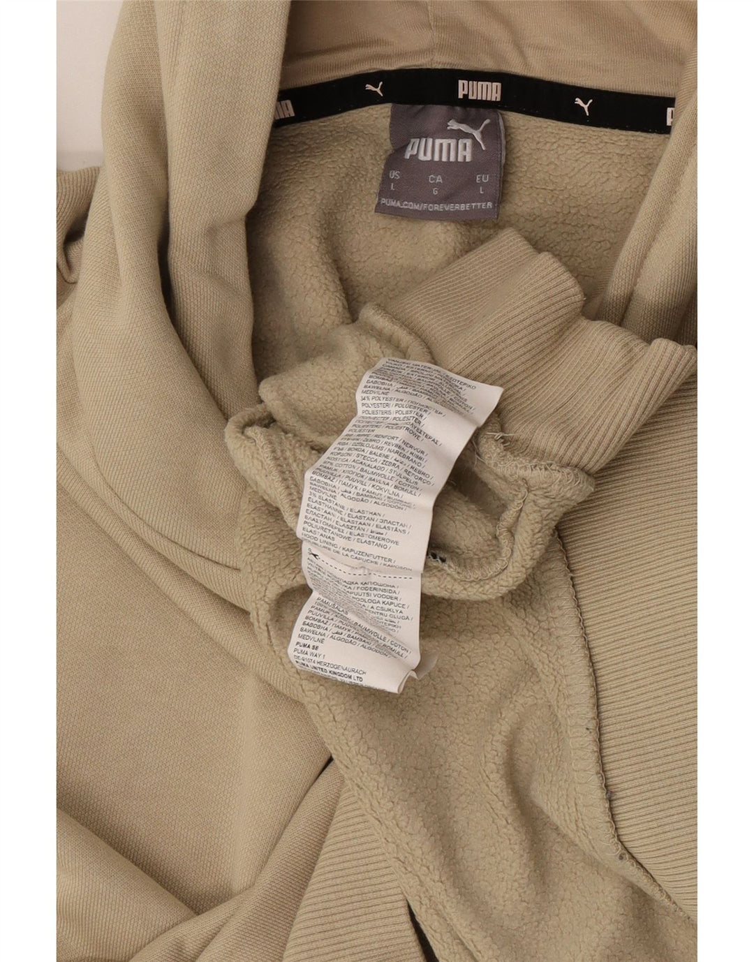 Pulover Puma pentru bărbați, mare, bej, bumbac