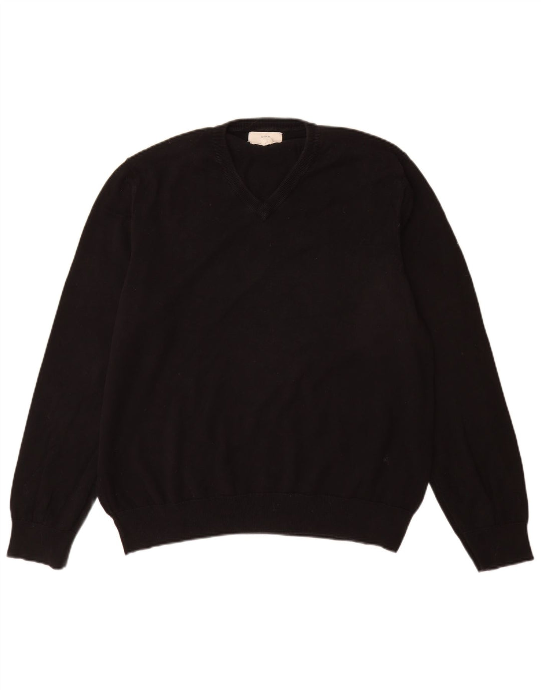 Pulover pentru bărbați Marks & Spencer, cu decolteu în V, XL, bumbac negru