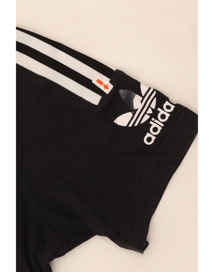 Tricou grafic Adidas pentru bărbați Top mediu negru bumbac