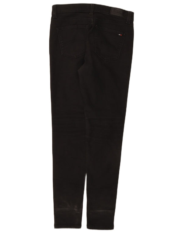 Blugi skinny Tommy Hilfiger pentru femei cu talie medie W28 L30 bumbac negru