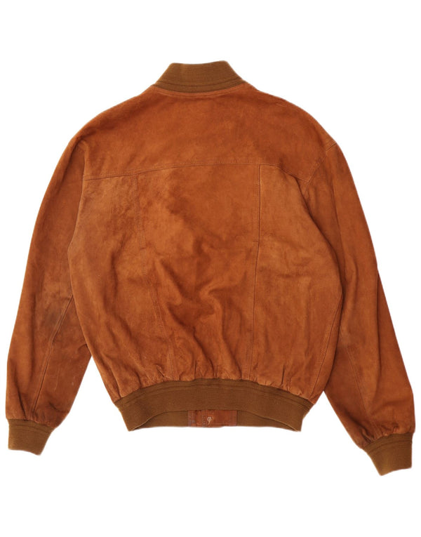 Jachetă vintage pentru bărbați din piele intoarsa IT 52 XL maro din piele retro