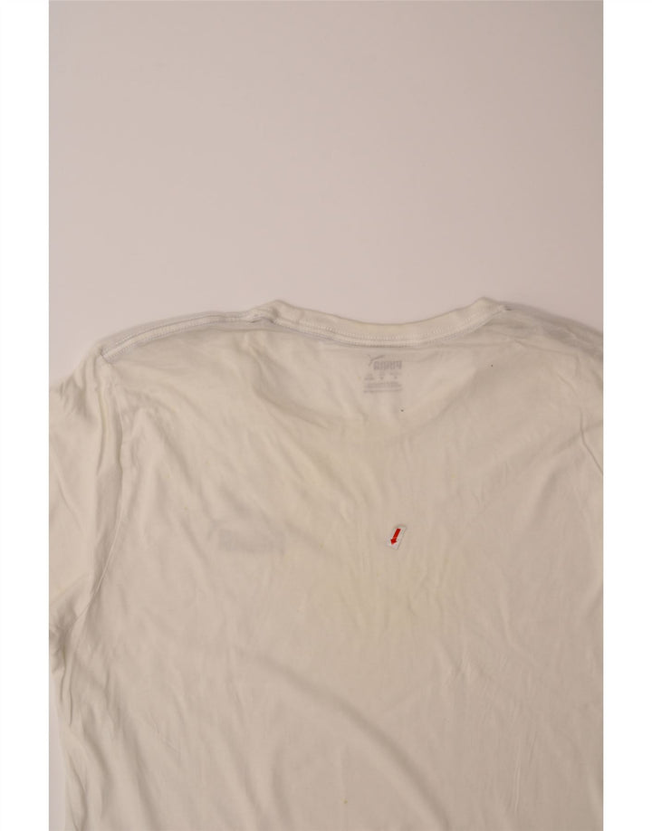 PUMA Mens T-Shirt Top Medium White Cotton Vintage Puma and Second-Hand Puma from Messina Hembry 