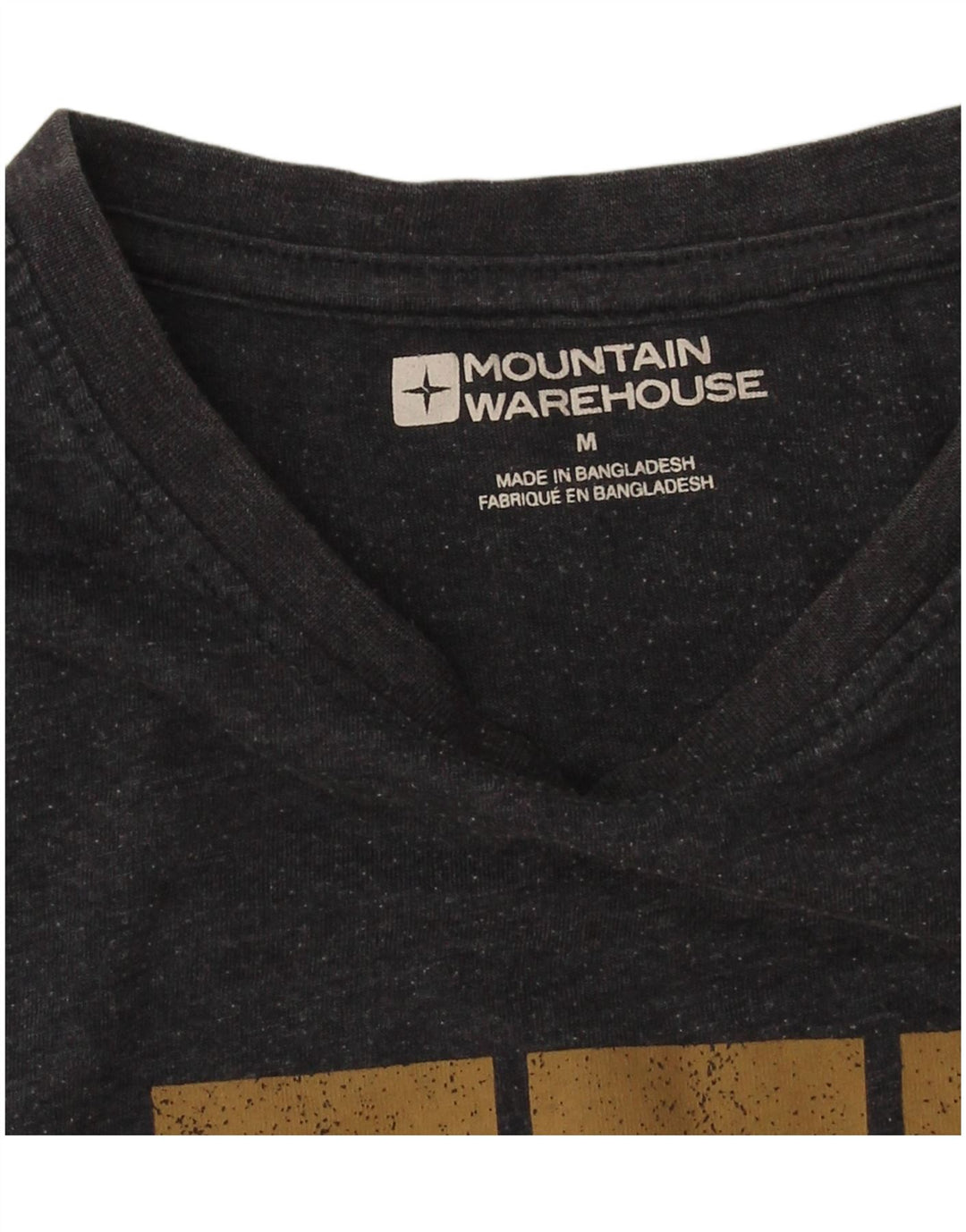 Tricou grafic pentru bărbați Mountain Warehouse Top Medium Negru Bumbac