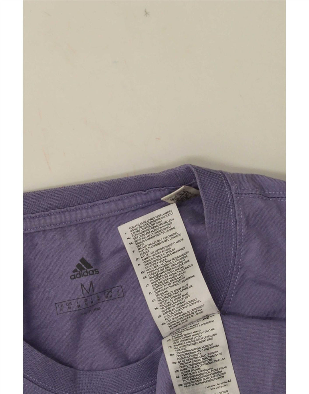Tricou grafic pentru bărbați Adidas Top din bumbac violet mediu