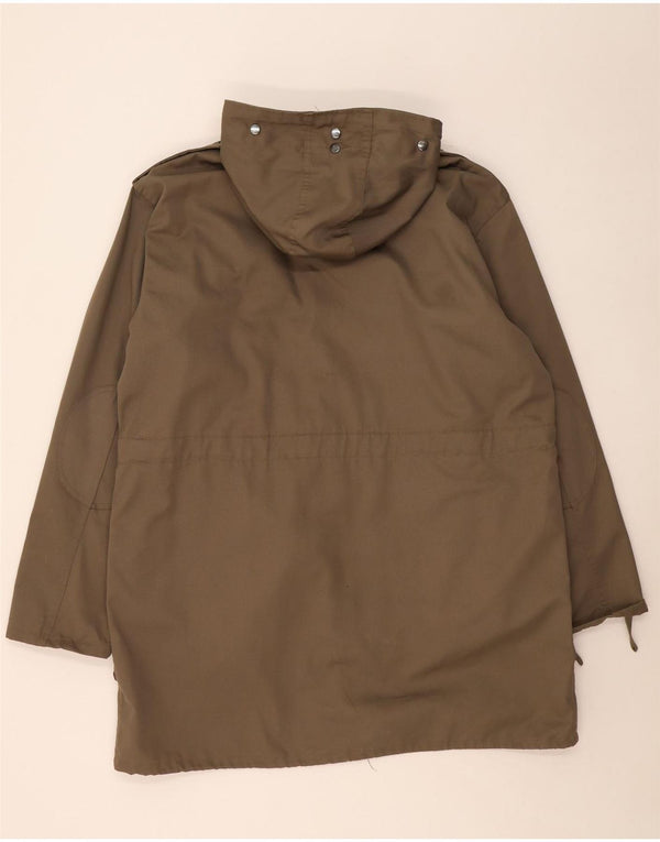 Jachetă parka militară cu glugă pentru bărbați VINTAGE IT 54 2XL bumbac kaki