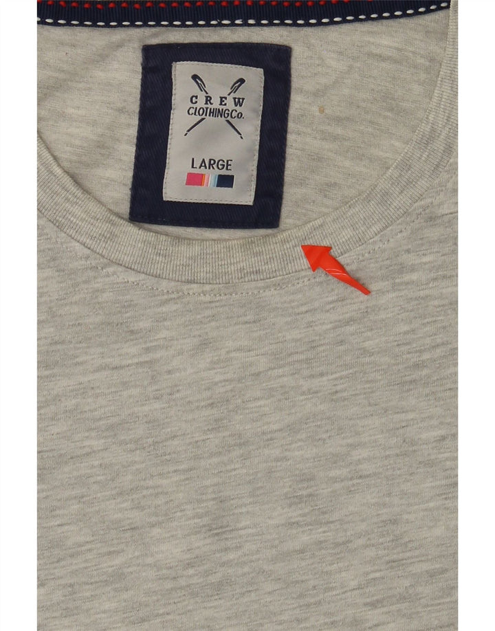 CREW CLOTHING Tricou pentru bărbați Top mare bumbac gri