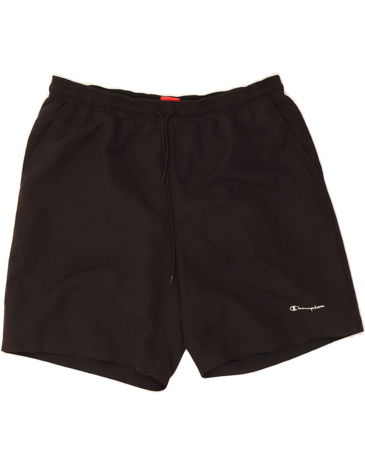 CHAMPION Mens Sport Shorts XL  Black Polyester Vintage Champion and Second-Hand Champion from Messina Hembry 