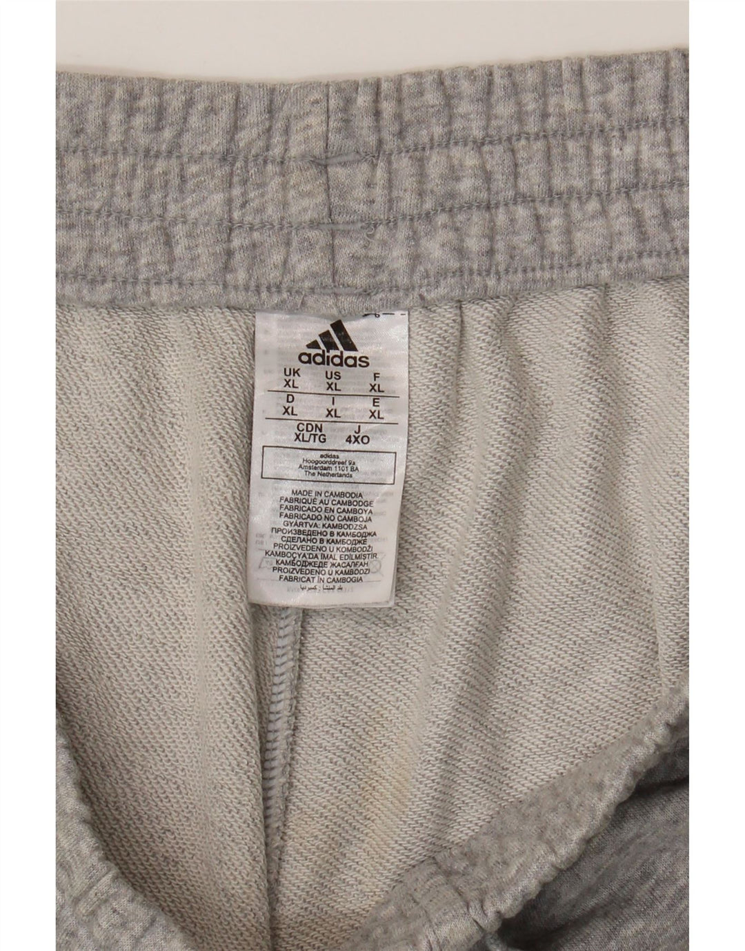Pantaloni scurți sport pentru bărbați ADIDAS XL bumbac gri
