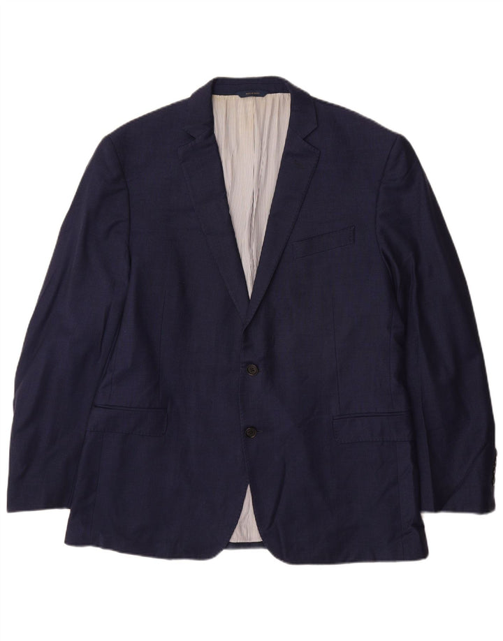 Jachetă pentru bărbați Brooks Brothers Regent Fit Blazer UK 44 2XL Lână bleumarin