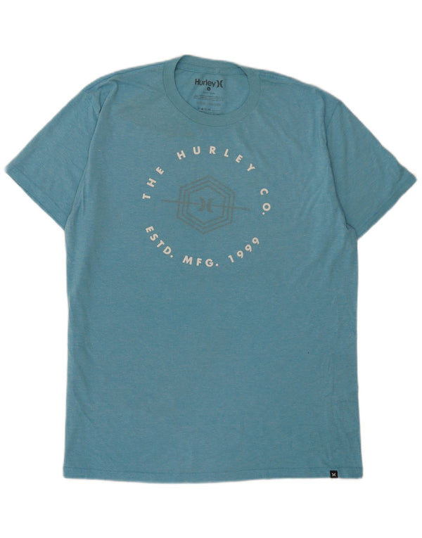 Tricou grafic pentru bărbați Hurley Top mare, albastru, bumbac