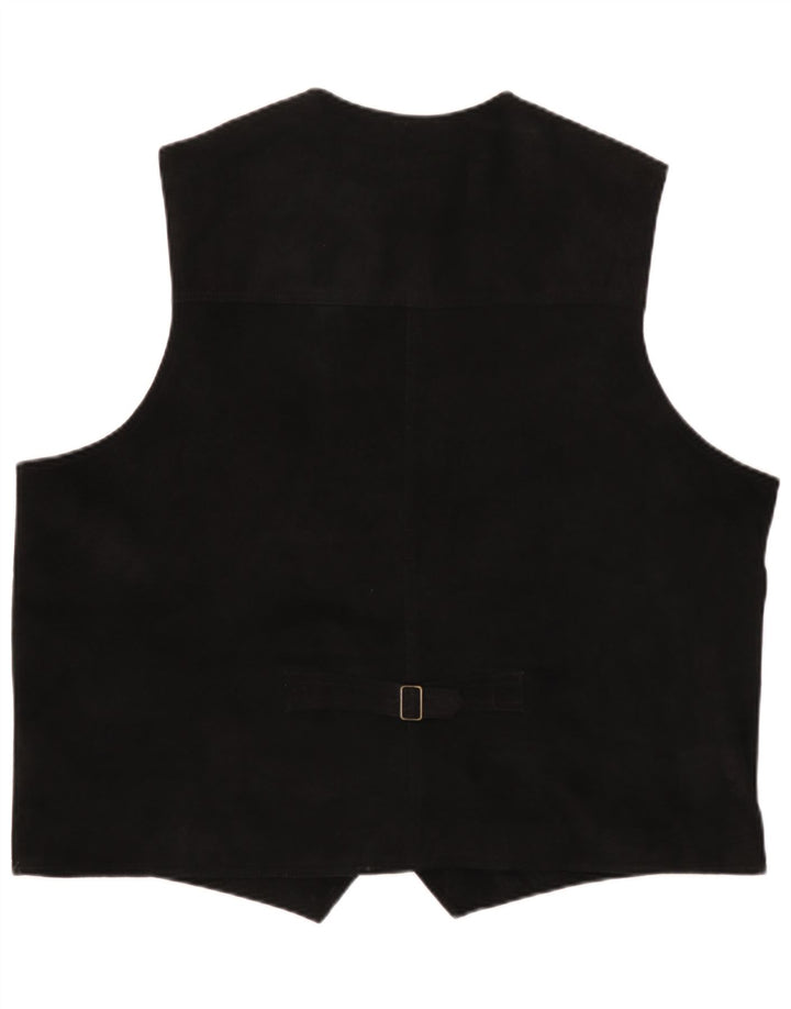 Vestă pentru bărbați de piele de căprioară Pionier 4XL neagră