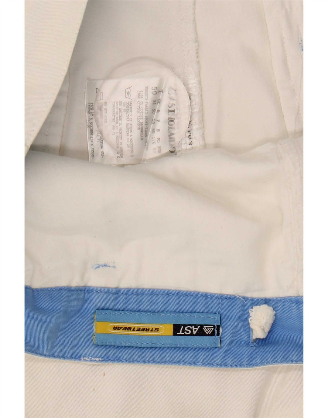 Pantaloni scurți cargo pentru bărbați AST W34, bumbac alb mare