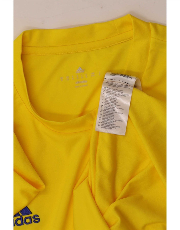 Tricou Adidas Climalite pentru bărbați Top Medium Galben Poliester