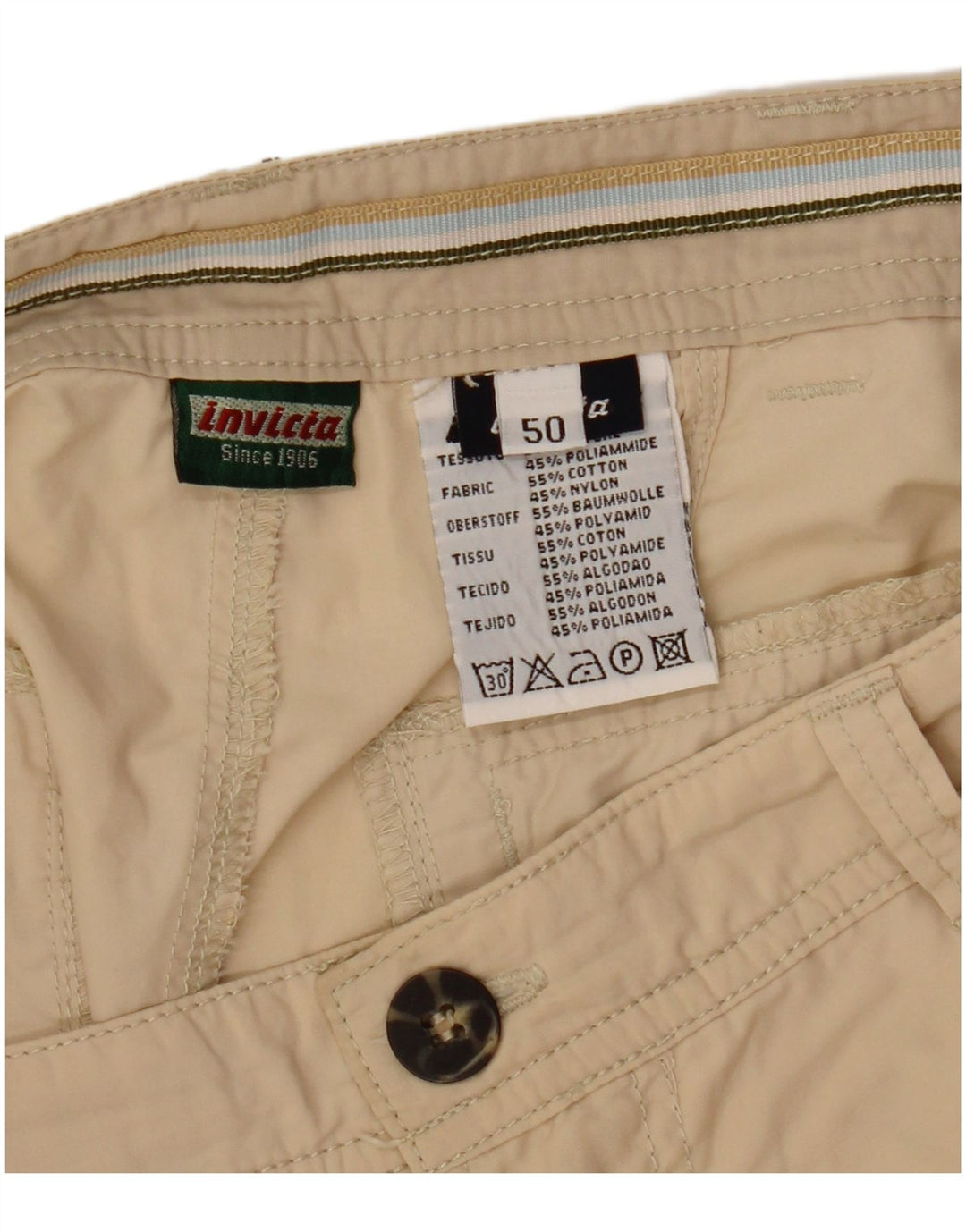 Pantaloni scurți chino pentru bărbați Invicta IT 50 Large W32 Beige Bumbac