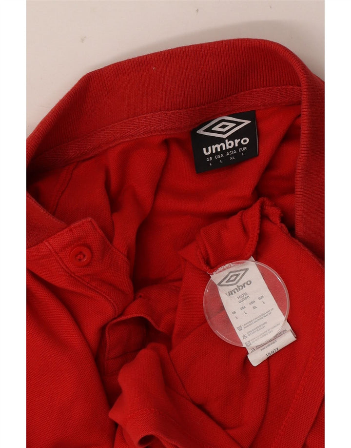 Tricou polo Umbro pentru bărbați, bumbac roșu mare