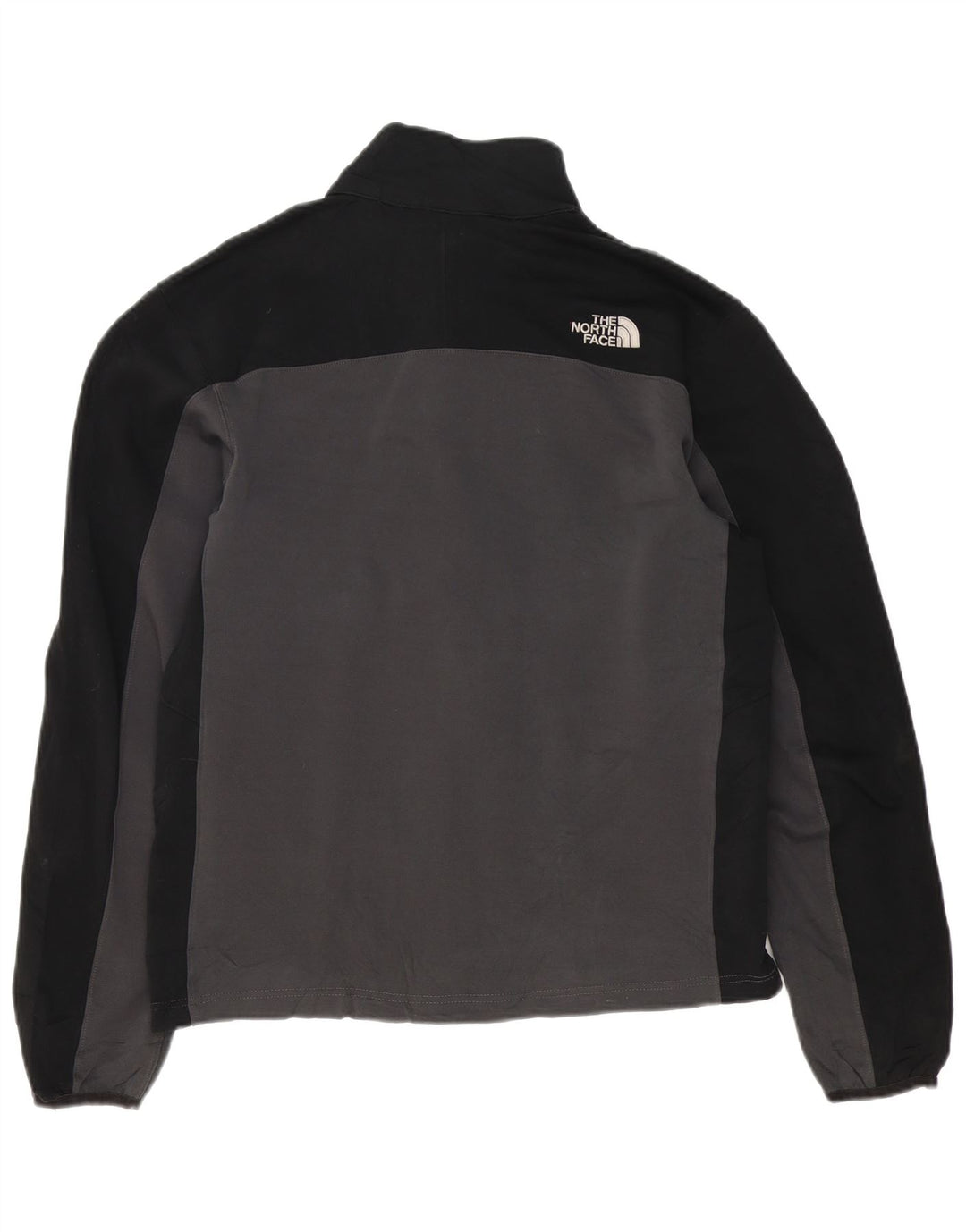 Jachetă de trening pentru bărbați THE NORTH FACE, din poliester color bloc, gri mediu