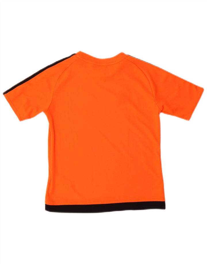 Tricou ADIDAS Climalite pentru băieți Top 9-10 ani Portocaliu Colorblock Poliester
