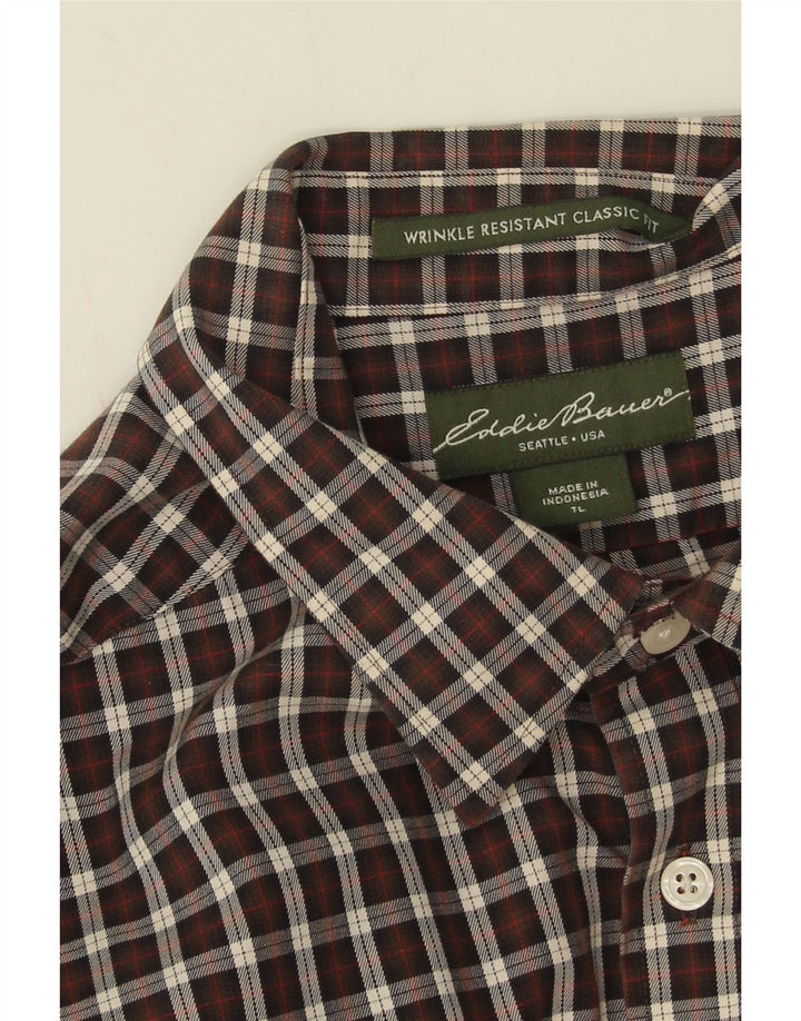 Cămașă înaltă pentru bărbați Eddie Bauer, cu potrivire clasică, mare, maro, din bumbac