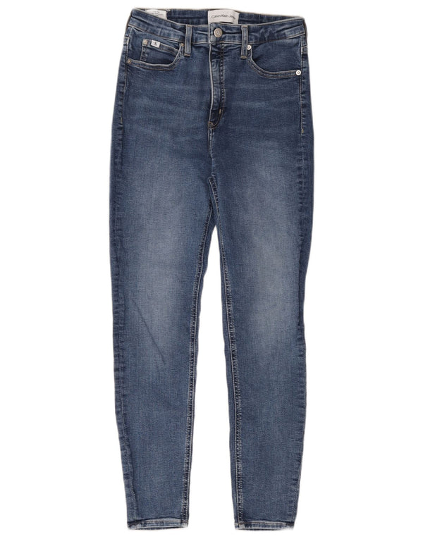 Calvin Klein Blugi skinny cu talie înaltă pentru femei L30 L26 Bumbac albastru