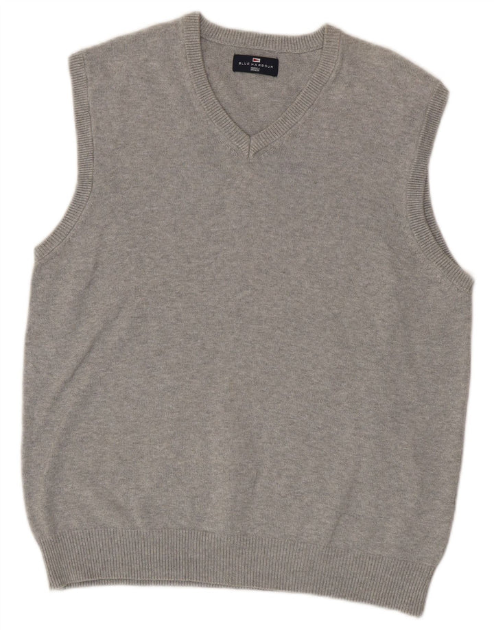 Marks & Spencer pentru bărbați Blue Harbour Vest Tank Top bumbac mediu gri