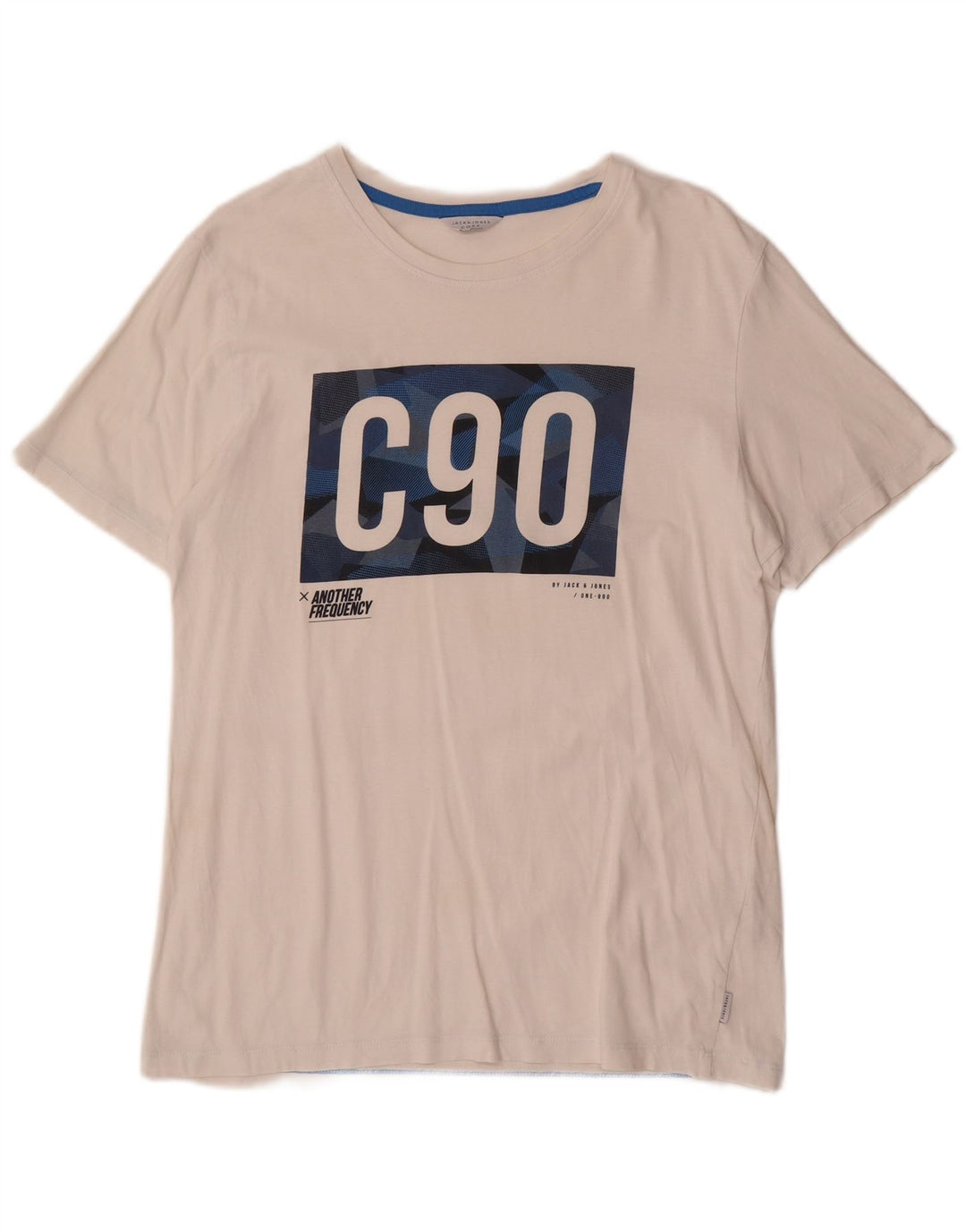 Tricou grafic Jack & Jones pentru bărbați Top mare din bumbac alb