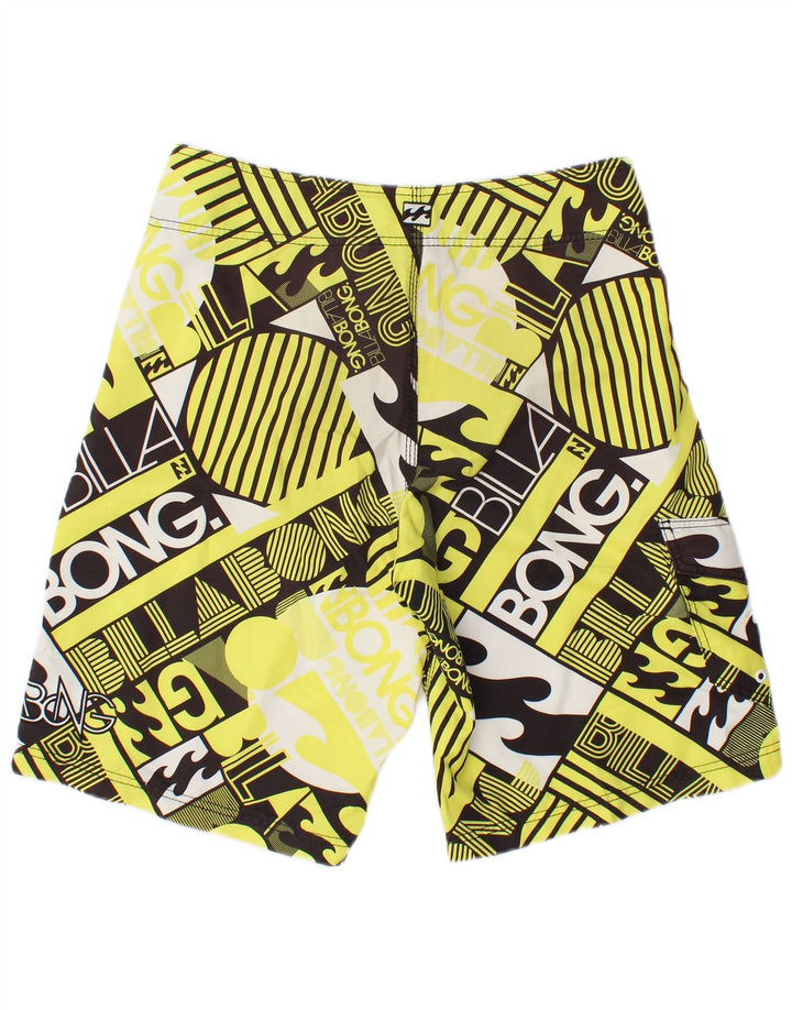 Pantaloni scurți de înot grafic pentru bărbați Billabong, poliester geometric, galben mediu