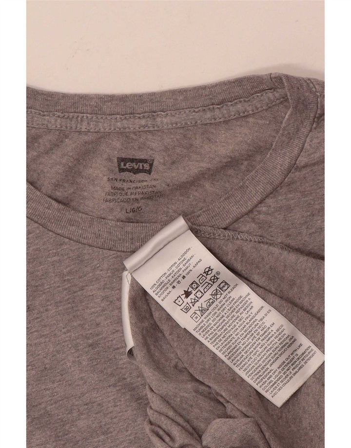 Tricou grafic Levi's pentru bărbați Top mare, gri din bumbac