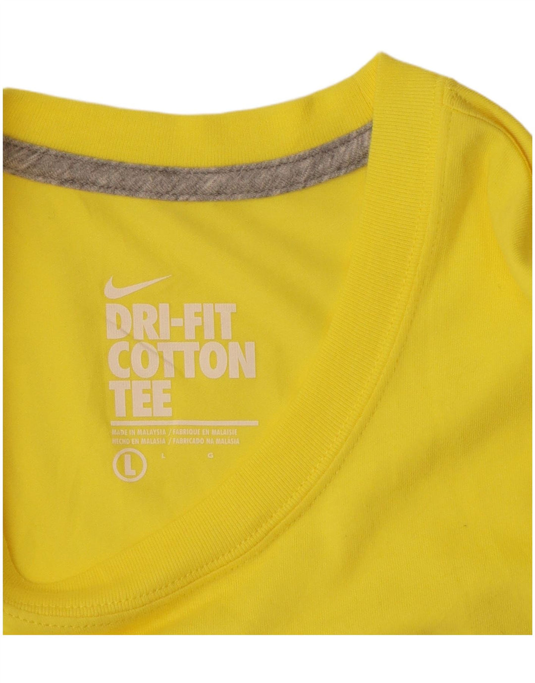 Tricou grafic NIKE Dri Fit pentru bărbați Top mare din bumbac galben