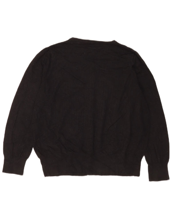 Pulover cardigan pentru femei Marks & Spencer UK 18 XL, viscoză neagră