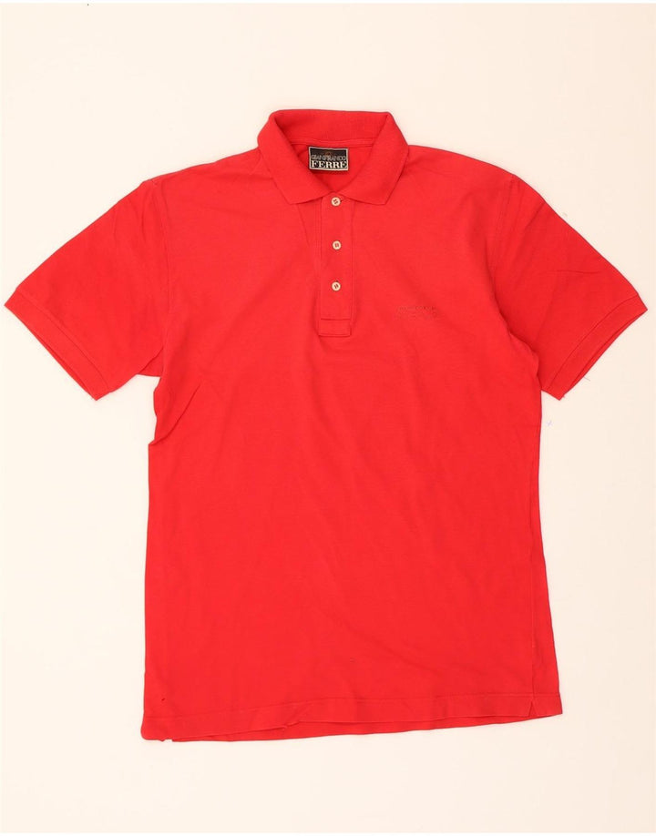 GIANFRANCO FERRE Mens Polo Shirt Medium Red Cotton Vintage Gianfranco Ferre and Second-Hand Gianfranco Ferre from Messina Hembry 