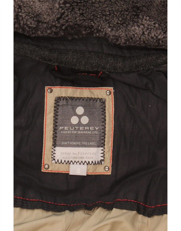 PEUTEREY Mens Hooded Padded Jacket UK 36 Small Black Cotton Vintage PEUTEREY and Second-Hand PEUTEREY from Messina Hembry 