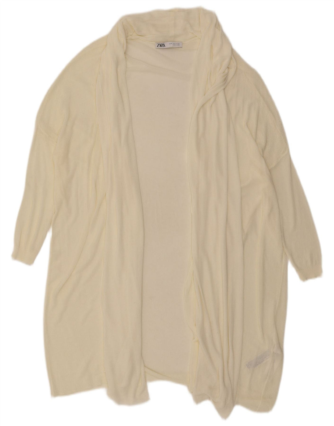 Pulover cardigan deschis supradimensionat pentru femei Zara UK 14 Medium Off White