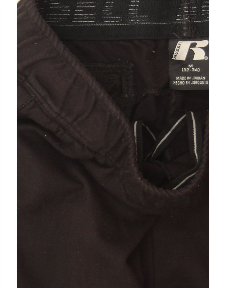 RUSSELL ATHLETIC Mens Tracksuit Trousers Medium Black Rayon Vintage Russell Athletic and Second-Hand Russell Athletic from Messina Hembry 