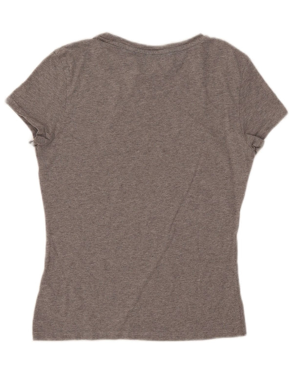 Tricou cu grafic Jack Wills pentru femei Top UK 6 mic, gri bumbac cu pete