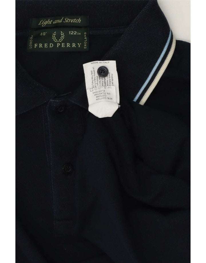 Cămașă polo Fred Perry pentru bărbați, mare, albastru bleumarin, bumbac