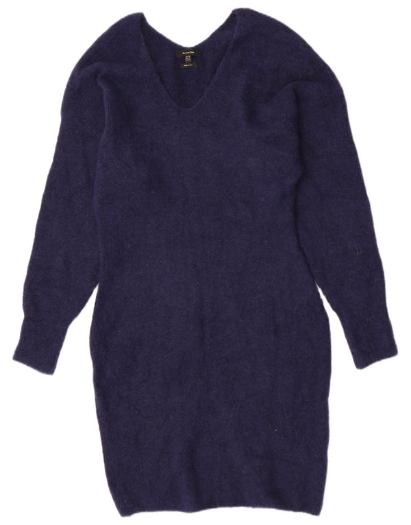 Massimo Dutti Rochie Jumper cu mânecă lungă pentru femei UK 6 XS Poliamidă bleumarin