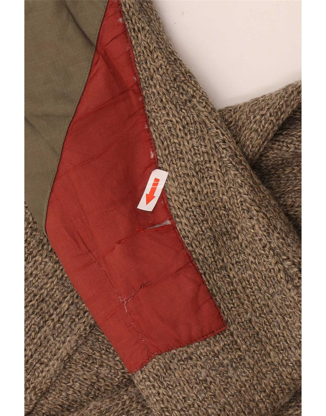 Pulover cardigan pentru bărbați Settebello, lână virgină maro mare