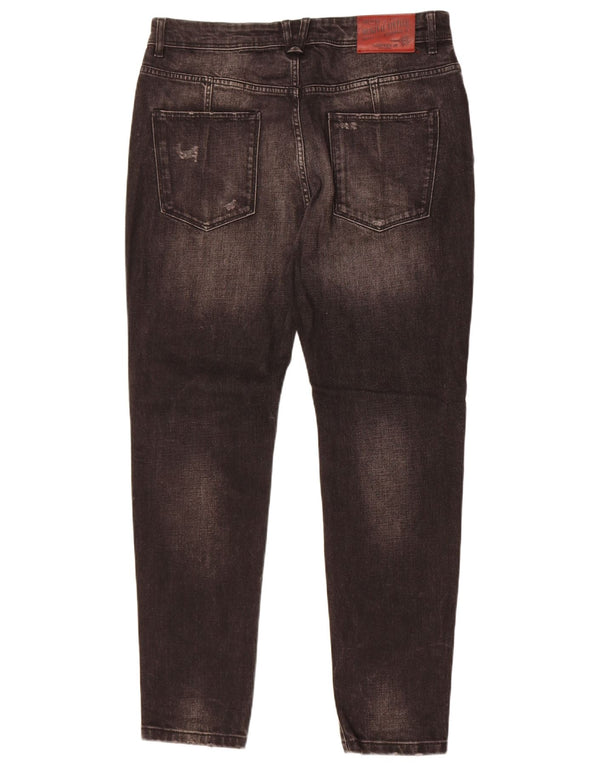 Blugi slim pentru bărbați Zara, învechiți, EU 44 L34 L30, bumbac negru