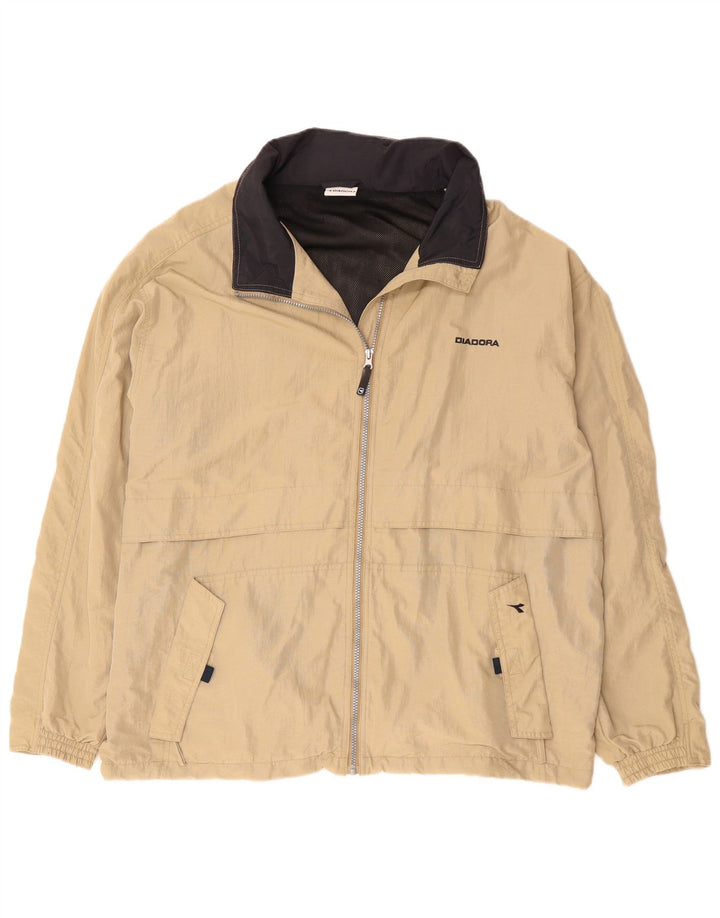 Jachetă de ploaie Diadora pentru bărbați UK 42 XL Bej Poliamidă