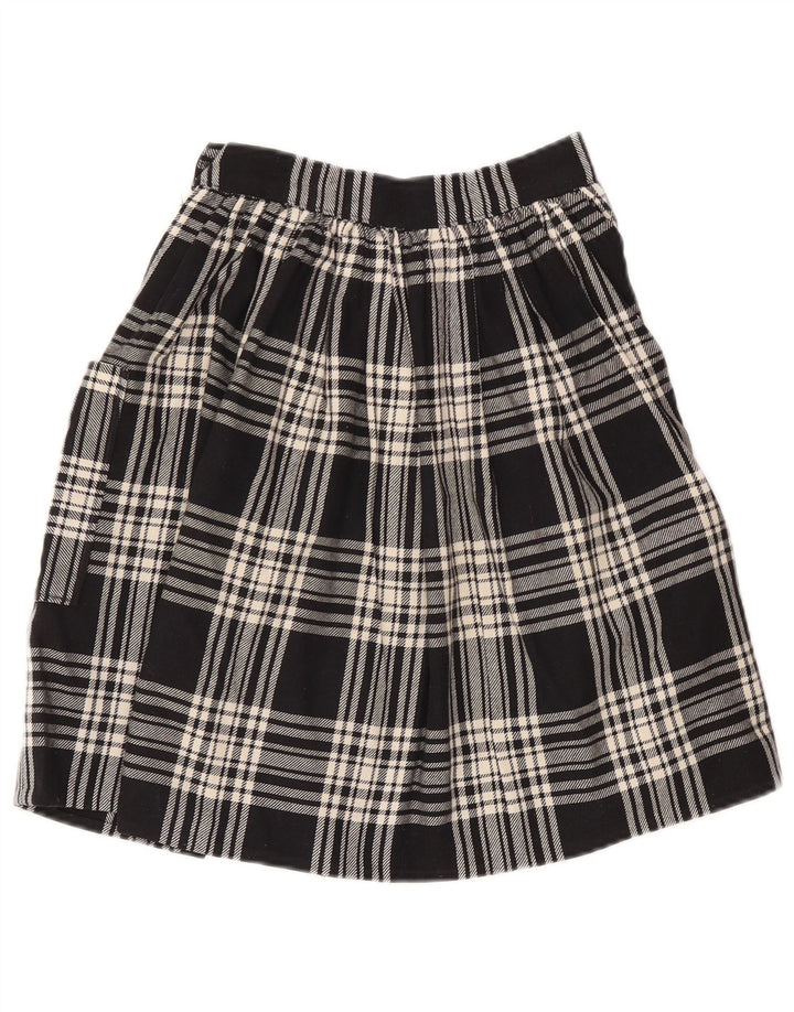 Fusta A-Line pentru femei Vintage W24 XS Black Check