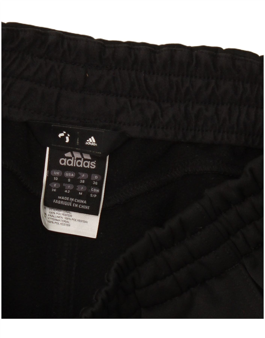 Pantaloni de trening Adidas Climalite pentru femei UK 10 Poliester negru mic