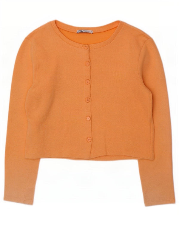 Top cardigan pentru femei Zara UK 12 portocaliu mediu