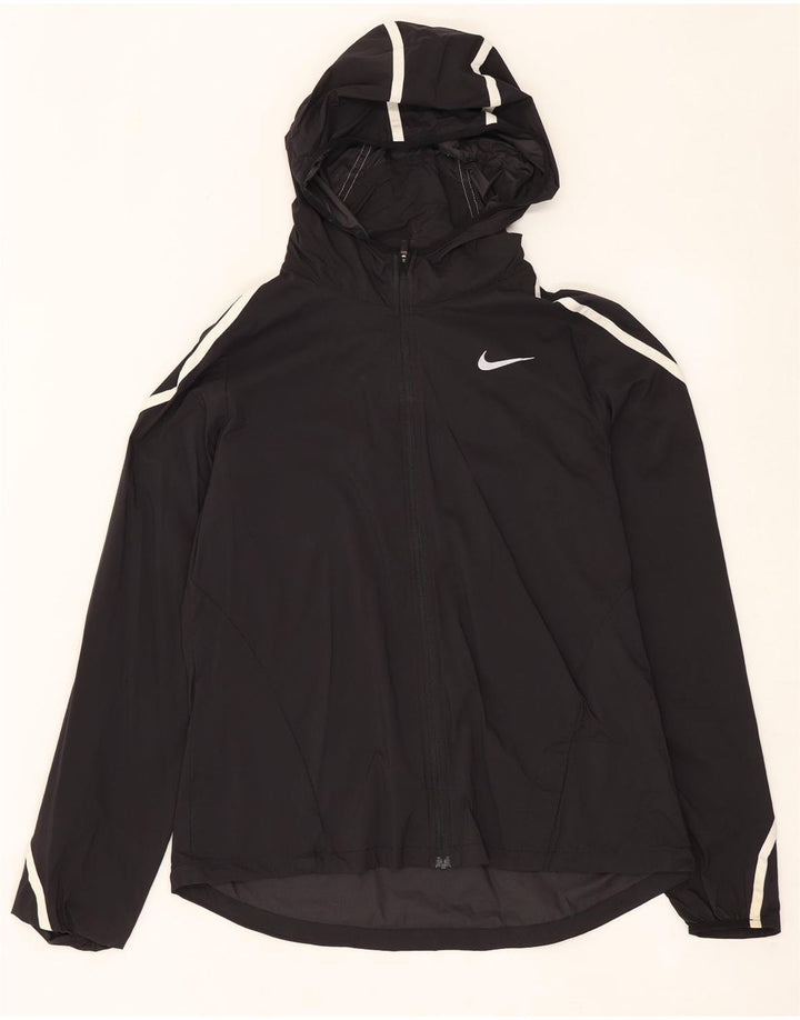 Jachetă de trening cu glugă Nike pentru femei UK 14 Nylon mediu negru
