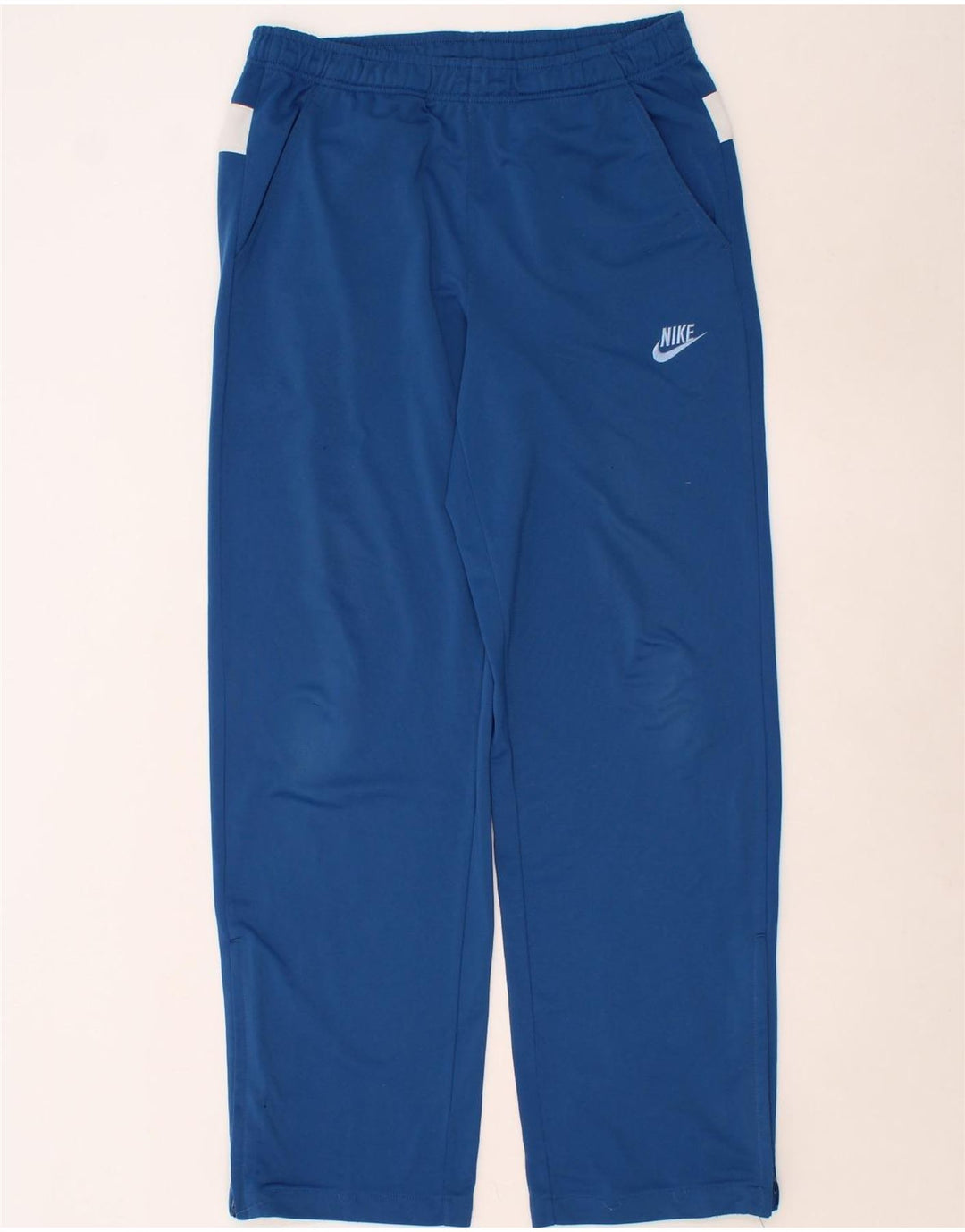 NIKE Mens Tracksuit Trousers UK 38/40 Medium  Blue Colourblock Polyester Vintage Nike and Second-Hand Nike from Messina Hembry 