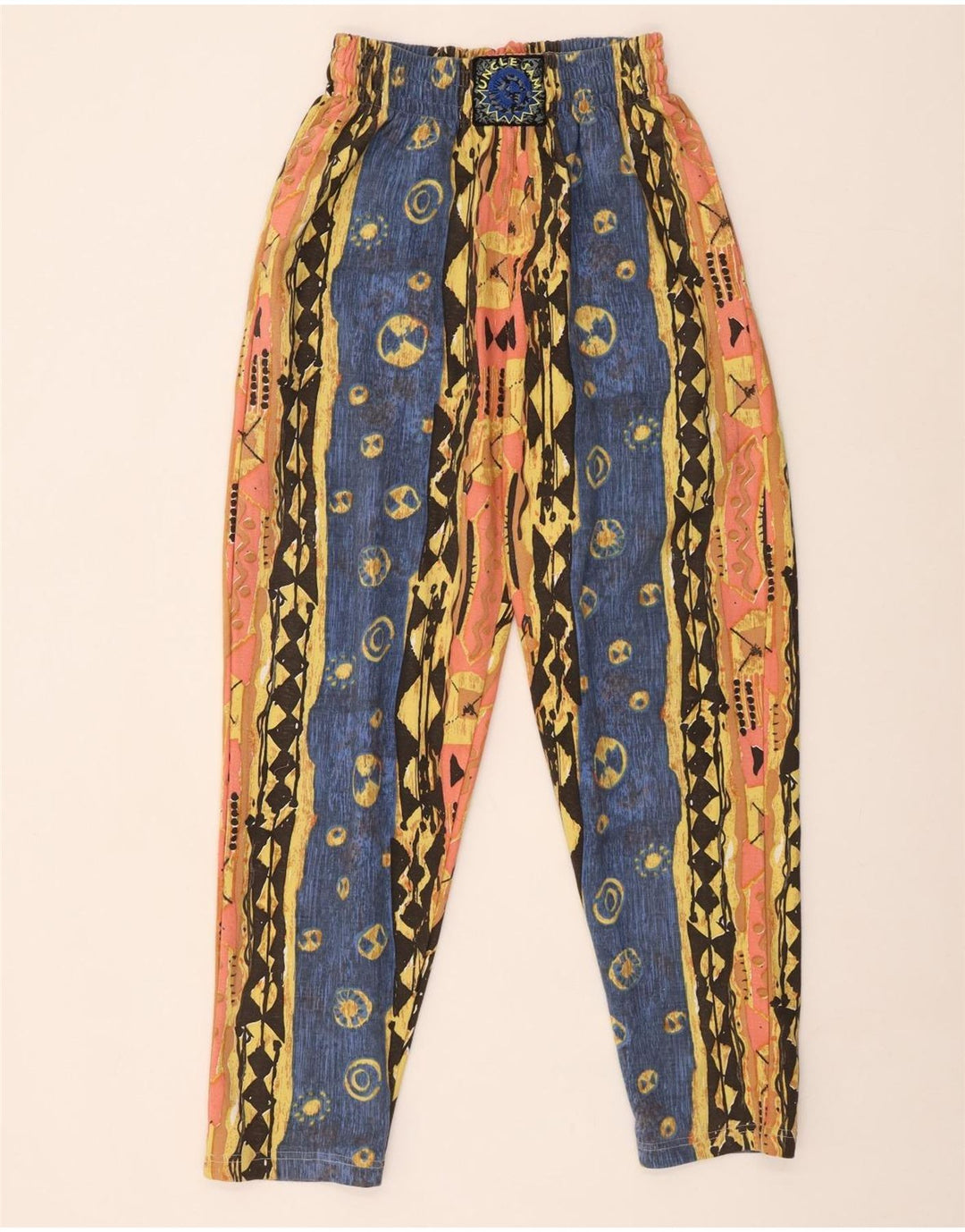 Uncle Sam Pantaloni de damă cu talie înaltă Mici W27 L29 Bumbac multicolor